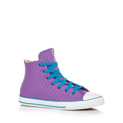 Converse Girl's purple 'All Star' rubber star hi-top trainers